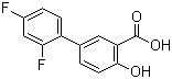 structure of CAS# 22494-42-4, Diflunisal;5-(2,4-Difluorophenyl)salicylic acid