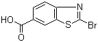 结构式 CAS# 22514-58-5, 2-溴-6-苯并噻唑羧酸