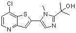 2-[5-(7-Chlorothieno[3,2-b]pyridin-2-yl)-1-methyl-1H-imidazol-2-yl]propan-2-ol molecular structure (CAS 225385-10-4)