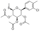 (2S,3S,4R,5S,6R)-2-(3-Chloro-4-methylphenyl)-6-(methylthio)tetrahydro-2H-pyran-3,4,5-triyl triacetate molecular structure (CAS 2254444-59-0)