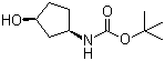 结构式 CAS# 225641-84-9, [(1R,3S)-3-羟基环戊基]氨基甲酸叔丁酯