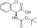 结构式 CAS# 225918-60-5, (S)-N-Boc-(2'-氯苯基)甘氨酸; (S)-N-叔丁氧羰基-(2'-氯苯基)甘氨酸