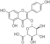 Kaempferol-3-beta-O-glucuronide molecular structure (CAS 22688-78-4)