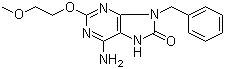 结构式 CAS# 226907-52-4, 6-氨基-7,9-二氢-2-(2-甲氧基乙氧基)-9-(苯甲基)-8H-嘌呤-8-酮
