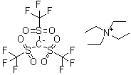 N,N,N-Triethylethanaminium salt with tris[(trifluoromethyl)sulfonyl]methane (1:1) molecular structure (CAS 227098-72-8)