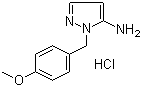 1-[(4-甲氧基苯基)甲基]-1H-吡唑-5-胺盐酸盐分子结构 (CAS 227617-24-5)