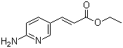 (E)-3-(6-氨基吡啶-3-基)-2-丙烯酸乙酯分子结构 (CAS 227963-57-7)