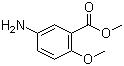 结构式 CAS# 22802-67-1, 5-氨基-2-甲氧基苯甲酸甲酯