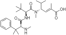 structure of CAS# 228266-40-8, Taltobulin;N,beta,beta-Trimethyl-L-phenylalanyl-N-[(1S,2E)-3-carboxy-1-(1-methylethyl)-2-butenyl]-N,3-dimethyl-L-valinamide