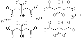 柠檬酸锆盐分子结构 (CAS 22830-18-8)