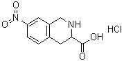 1,2,3,4-Tetrahydro-7-nitro-3-isoquinolinecarboxylic acid monohydrochloride molecular structure (CAS 228728-07-2)
