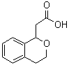 3,4-二氢-1H-2-苯并吡喃-1-乙酸分子结构 (CAS 22901-11-7)