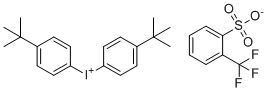 Bis(4-(tert-butyl)phenyl)iodonium 2-(trifluoromethyl)benzenesulfonate molecular structure (CAS 229325-98-8)