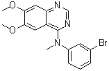 结构式 CAS# 229476-53-3, N-(3-溴苯基)-6,7-二甲氧基-N-甲基-4-喹唑啉胺