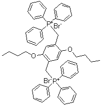 结构式 CAS# 229494-69-3, [(2,5-二丁氧基-1,4-亚苯基)二(亚甲基)]二[三苯基鏻]二溴化物