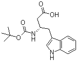 (betaS)-beta-[[叔丁氧羰基]氨基]-1H-吲哚-3-丁酸分子结构 (CAS 229639-48-9)