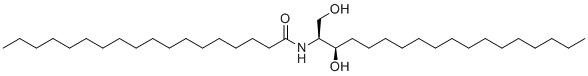 structure of CAS# 2304-80-5, Ceramide NG;C18 Dihydroceramide; N-octodecanoylsphinganine; N-[(2S,3R)-1,3-dihydroxyoctadecan-2-yl]octadecanamide