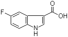 结构式 CAS# 23077-43-2, 5-氟吲哚-3-甲酸