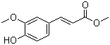 结构式 CAS# 2309-07-1, 4-羟基-3-甲氧基肉桂酸甲酯; 阿魏酸甲酯