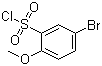 5-溴-2-甲氧基苯磺酰氯分子结构 (CAS 23095-05-8)