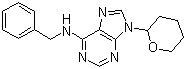 结构式 CAS# 2312-73-4, N-苄基-9-(四氢-2H-吡喃-2-基)腺嘌呤; 苄吡喃腺嘌呤