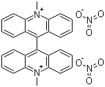 结构式 CAS# 2315-97-1, N,N'-二甲基-9,9'-联吖啶鎓硝酸盐
