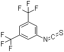 structure of CAS# 23165-29-9, 3,5-Bis(trifluoromethyl)phenyl isothiocyanate;1-Isothiocyanato-3,5-bis(trifluoromethyl)benzene
