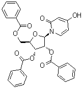 structure of CAS# 23220-74-8, 4-Hydroxy-1-(2,3,5-tri-O-benzoyl-beta-D-ribofuranosyl)-2(1H)-pyridinone;NSC 133121