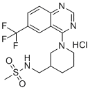 N-[[1-[6-(三氟甲基)-4-喹唑啉基]-3-哌啶基]甲基]-甲烷磺酰胺盐酸盐(1:1)分子结构 (CAS 2322245-49-6)