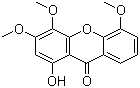 1-羟基-3,4,5-三甲氧基呫吨酮分子结构 (CAS 23251-63-0)