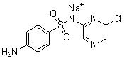 4-氨基-N-(6-氯-2-吡嗪基)苯磺酰胺钠盐分子结构 (CAS 23307-72-4)