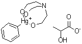 三(2-羟基乙基)(苯基汞)乳酸铵分子结构 (CAS 23319-66-6)