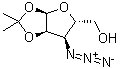 3-叠氮基-3-脱氧-1,2-O-(异丙亚基)-alpha-D-呋喃核糖分子结构 (CAS 23345-80-4)