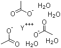 结构式 CAS# 23363-14-6, 四水合乙酸钇(III)