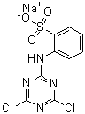 2-[(4,6-Dichloro-1,3,5-triazin-2-yl)amino]benzenesulfonic acid monosodium salt molecular structure (CAS 23383-84-8)