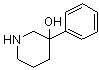 3-苯基-3-哌啶醇分子结构 (CAS 23396-50-1)