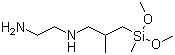 结构式 CAS# 23410-40-4, N-(3-(二甲氧基甲基硅基)异丁基)乙二胺