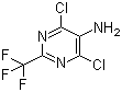 4,6-二氯-2-三氟甲基嘧啶-5-胺分子结构 (CAS 2344-17-4)