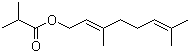 丁酸香叶酯分子结构 (CAS 2345-26-8)