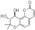structure of CAS# 23458-04-0, trans-(-)-Khellactone;(9R,10S)-9,10-Dihydro-9,10-dihydroxy-8,8-dimethyl-2H,8H-benzo[1,2-b:3,4-b']dipyran-2-one