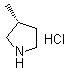 structure of CAS# 235093-98-8, (3R)-3-Methylpyrrolidine hydrochloride