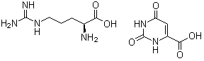L-Arginine monoorotate molecular structure (CAS 23516-09-8)
