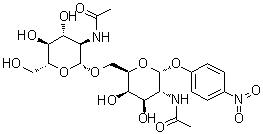 4-Nitrophenyl 2-(acetylamino)-6-O-[2-(acetylamino)-2-deoxy-beta-D-glucopyranosyl]-2-deoxy-alpha-D-galactopyranoside molecular structure (CAS 235752-73-5)