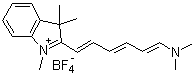 2-[(1E,3E,5E)-6-(Dimethylamino)hexa-1,3,5-trienyl]-1,3,3-trimethyl-3H-indolium tetrafluoroborate molecular structure (CAS 235781-92-7)