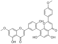 结构式 CAS# 23624-21-7, Putraflavone; 竹柏双黄酮 B