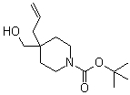 4-(羟基甲基)-4-(丙-2-烯-1-基)哌啶-1-羧酸叔丁酯分子结构 (CAS 236406-37-4)