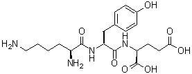 L-赖氨酰-L-酪氨酰-L-谷氨酸分子结构 (CAS 23642-44-6)