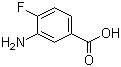 结构式 CAS# 2365-85-7, 3-氨基-4-氟苯甲酸