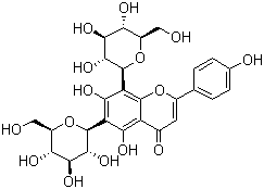 structure of CAS# 23666-13-9, Vicenin-2;5,7-Dihydroxy-2-(4-hydroxyphenyl)-6,8-bis[(2S,3R,4R,5S,6R)-3,4,5-trihydroxy-6-(hydroxymethyl)oxan-2-yl]chromen-4-one