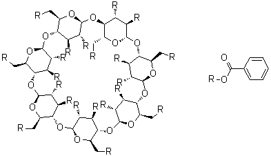 beta-Cyclodextrin perbenzoate molecular structure (CAS 23666-43-5)